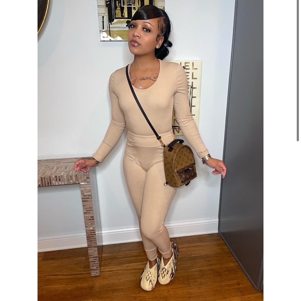 Tan two piece